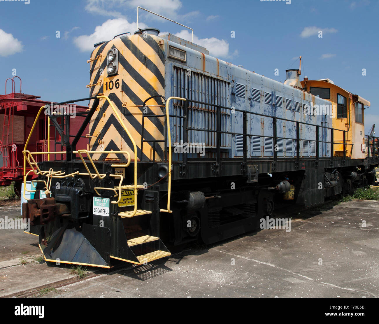 Circa 1952 American built Diesel Electric Locomotive. This particular engine was active in the eastern USA railway corridor Stock Photo