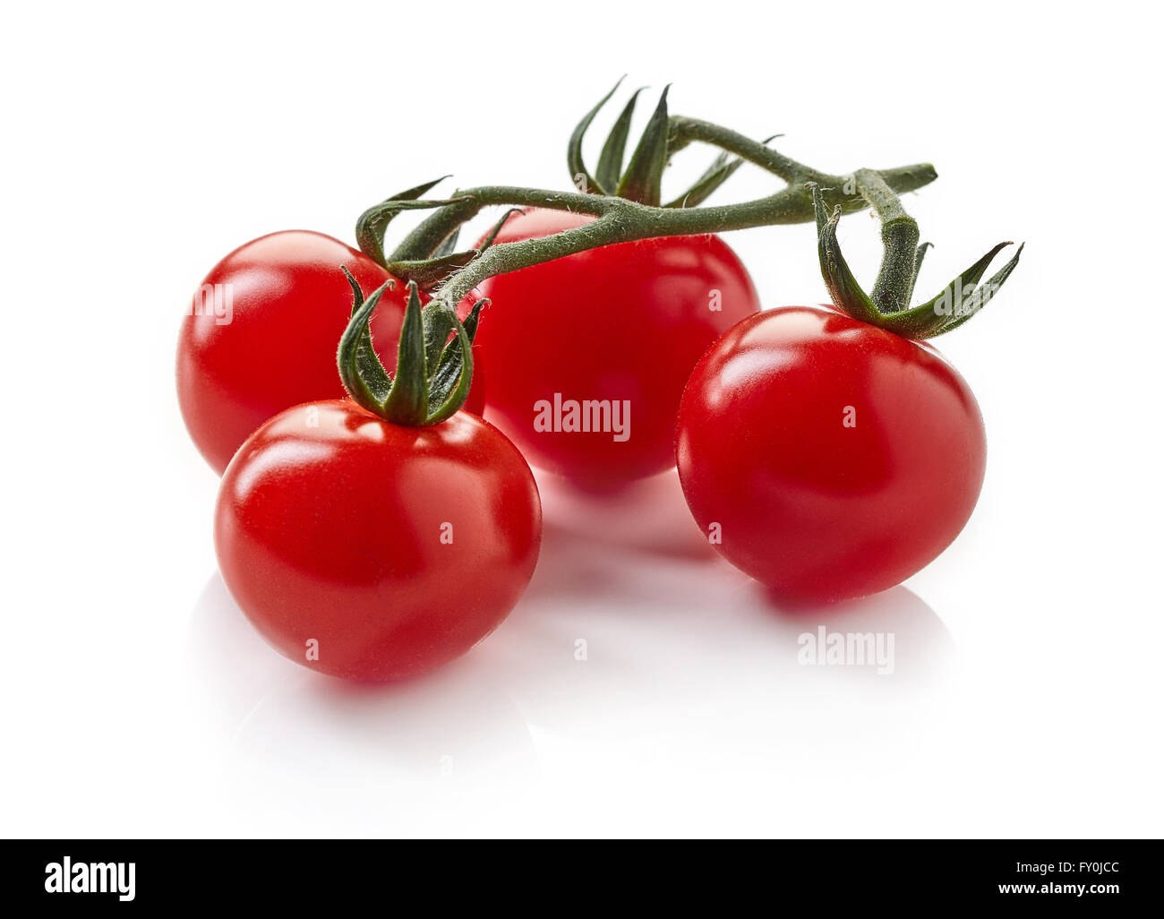 Cherry tomatoes isolated on white background Stock Photo - Alamy