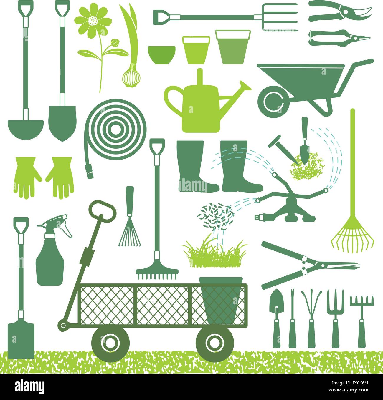 Gardening related icons 2 Stock Vector Image & Art - Alamy