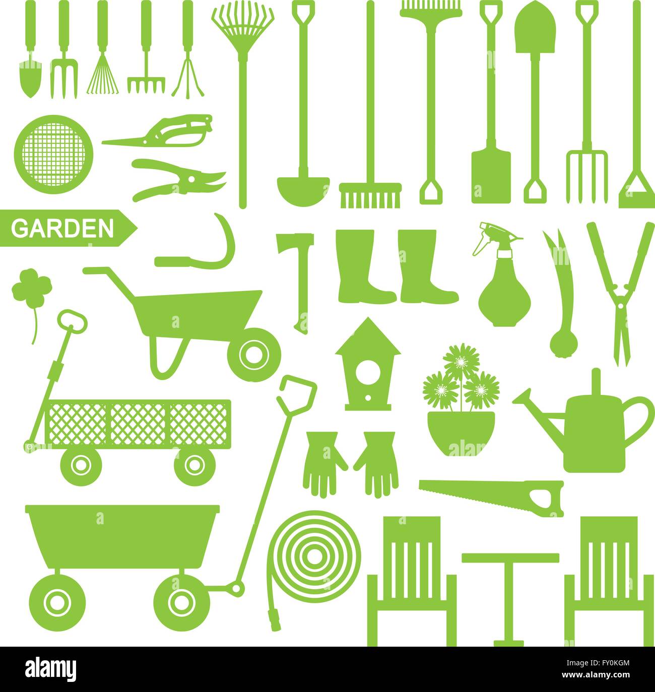 Gardening related vector icons 5 Stock Vector Image & Art - Alamy
