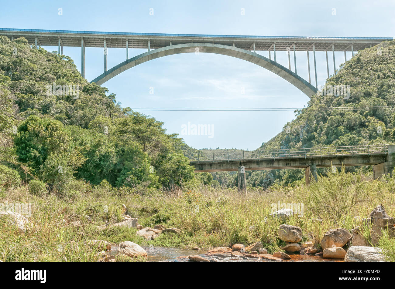 The old and new bridges over the between Port Elizabeth and Jeffreys Bay in  the Eastern Cape Province Stock Photo - Alamy