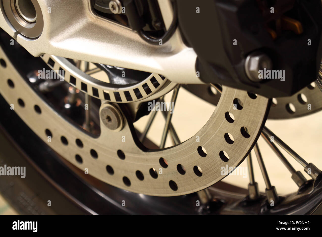 Brakes disc motorbike Stock Photo Alamy