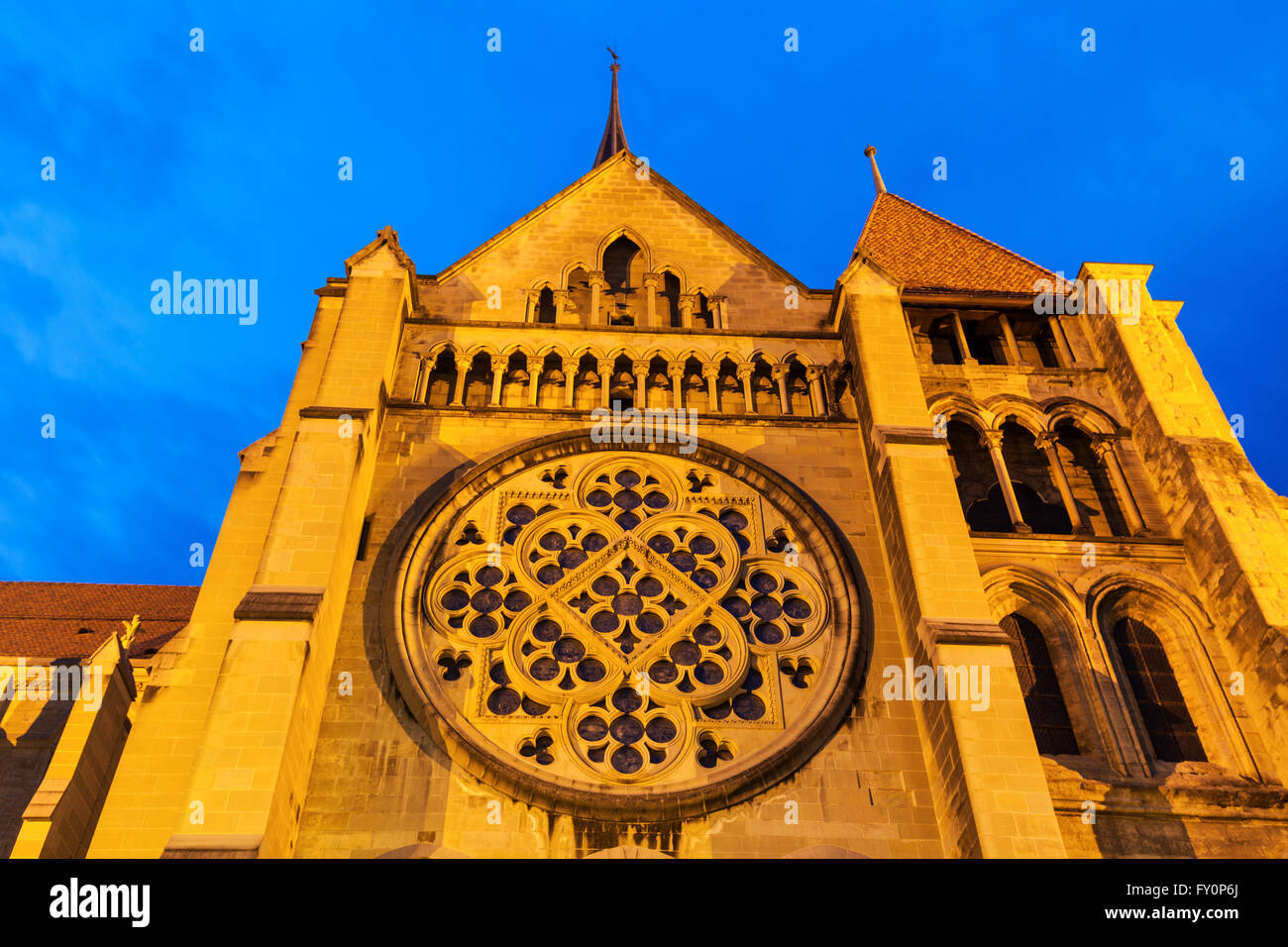 Lausanne Cathedral Stock Photo
