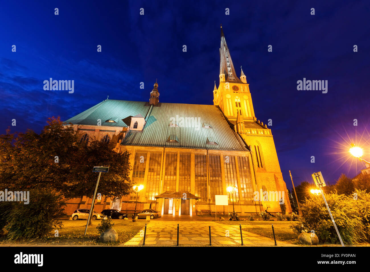 Cathedral Basilica of St. James the Apostle in Szczecin Stock Photo