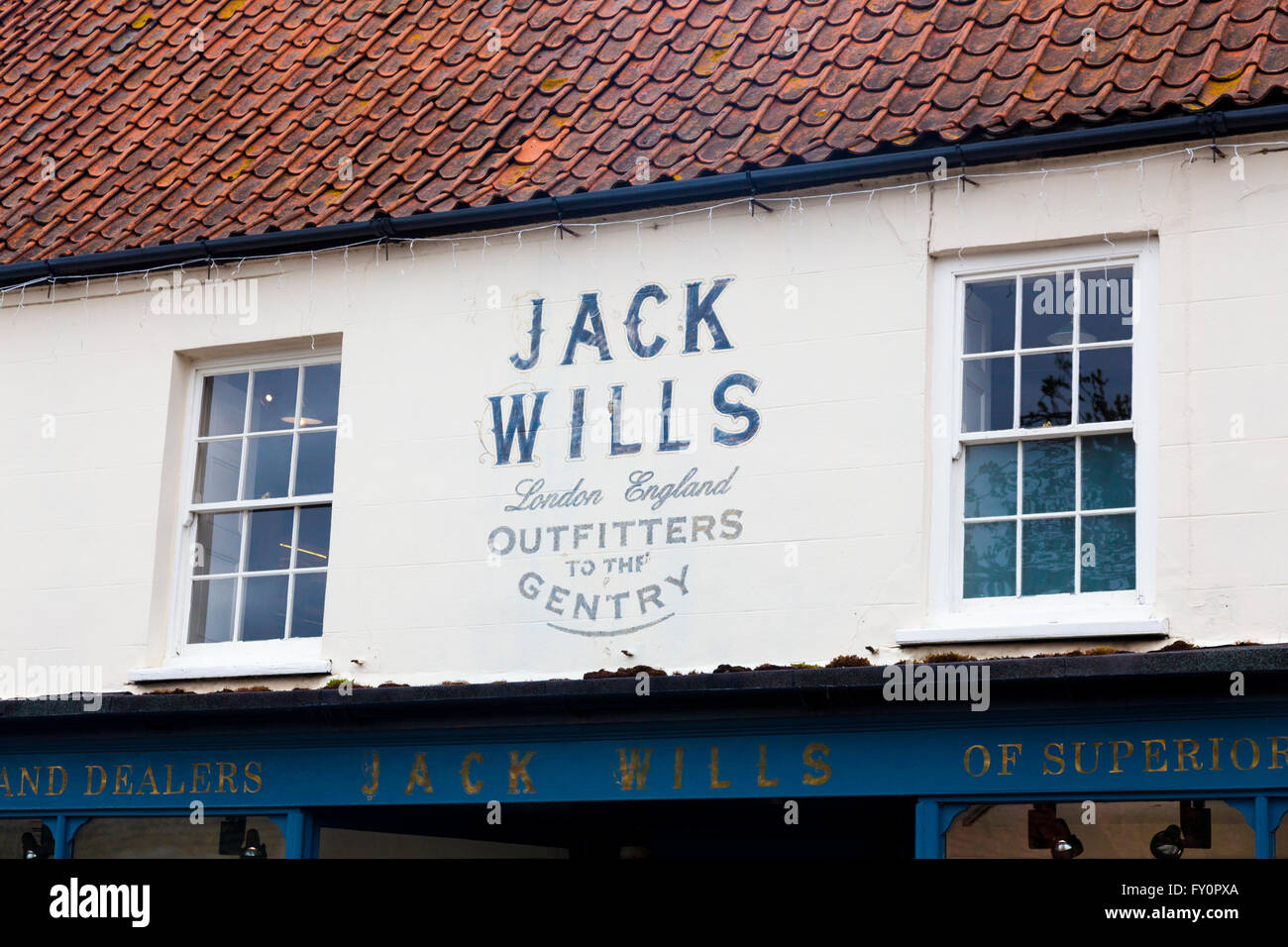 Jack Wills, mens clothing shop, Burnham Market, North Norfolk, UK. Stock Photo
