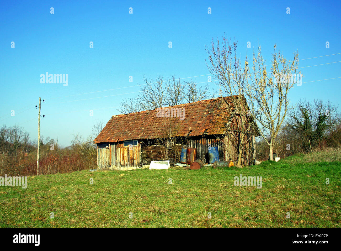 Early spring in the country,1,2016. Stock Photo