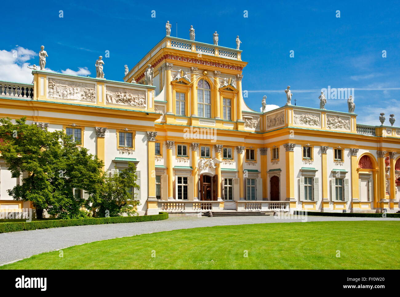 Wilanow Royal Palace in Warsaw, Poland Stock Photo