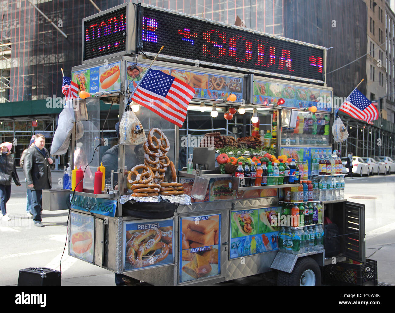 Street food truck in NYC Stock Photo