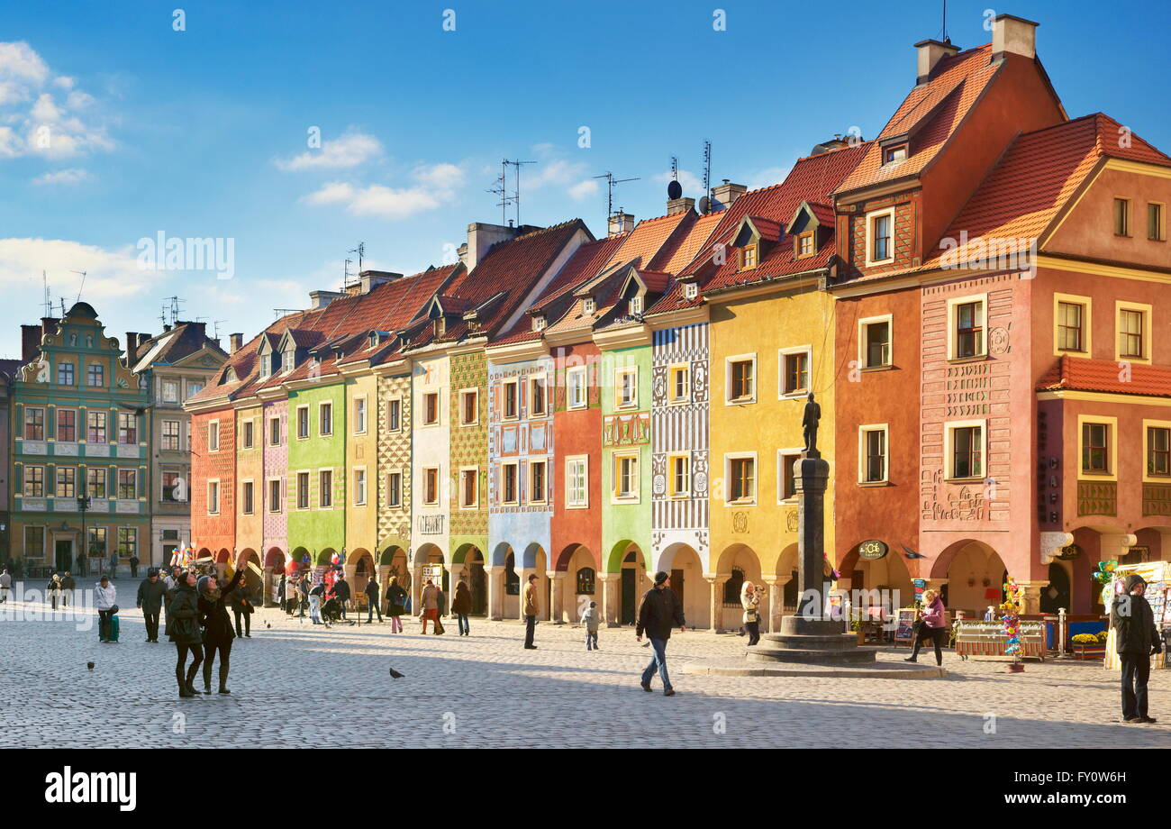 Poznan, The Old Market Square, Poland, Europe Stock Photo