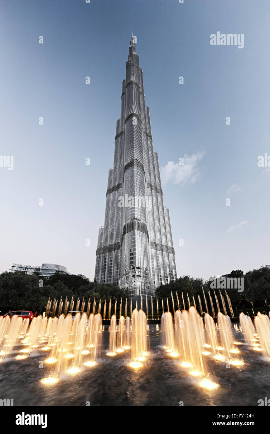 Dubai architecture, the tallest building Burj Khalifa Stock Photo