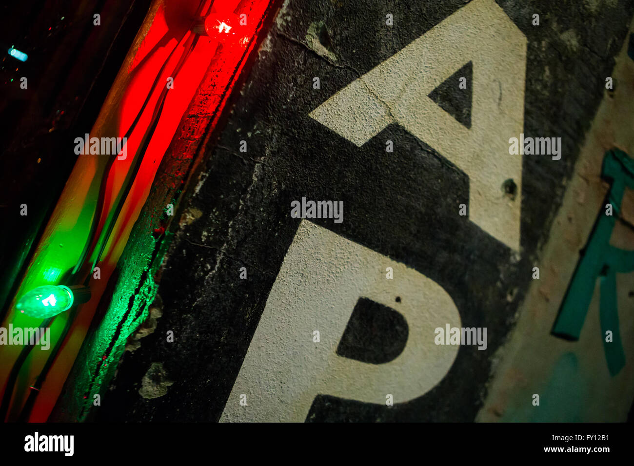 Parking sign in downtown Houston Stock Photo Alamy