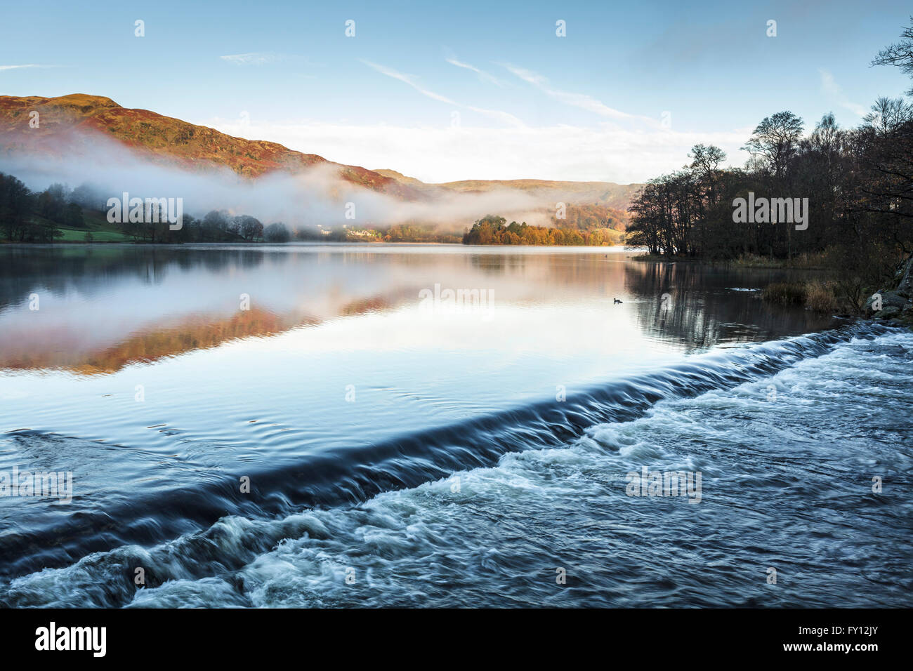 Grasmere Lake, Grasmere, Lake District, Cumbria, England UK Stock Photo
