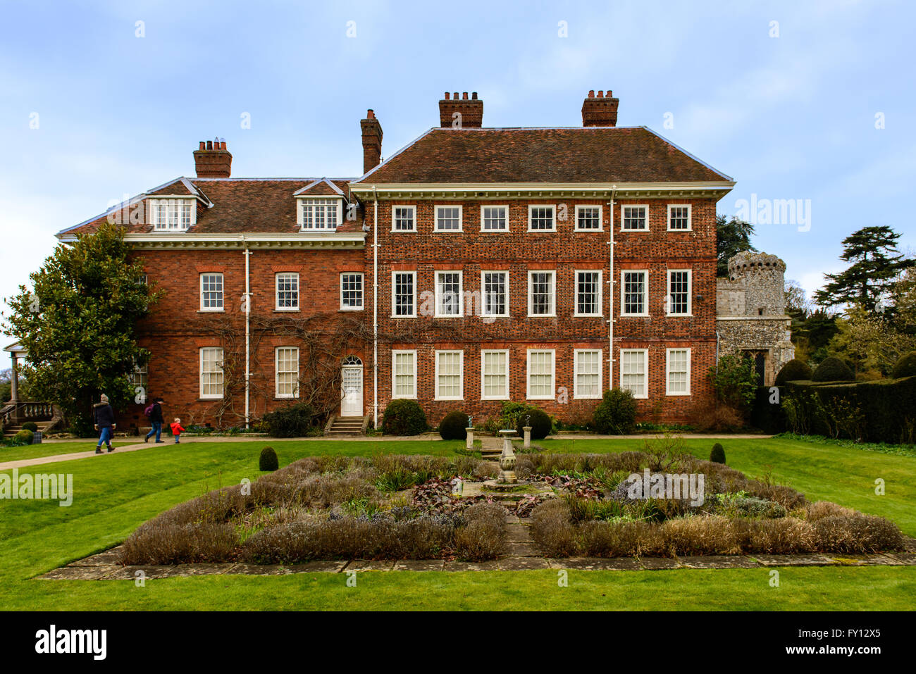 The Georgian Manor House at Benington Lordship Gardens, Hertfordshire Stock  Photo - Alamy