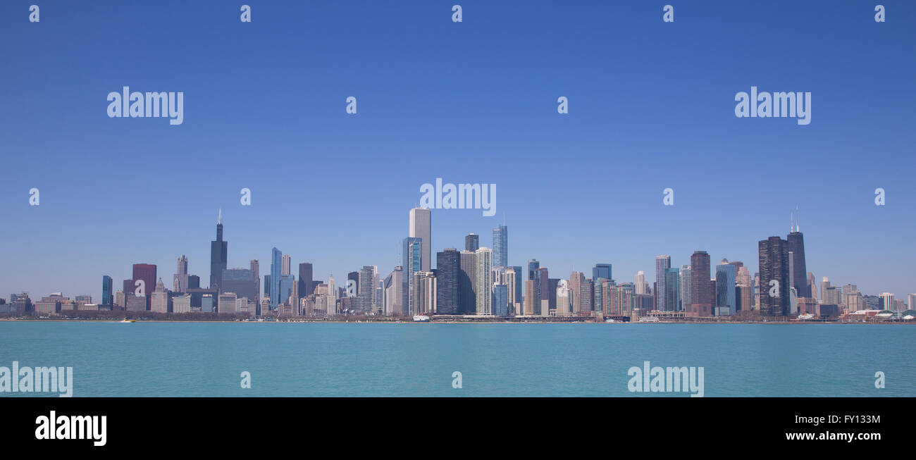 Downtown city skyline from lake hi-res stock photography and images - Alamy