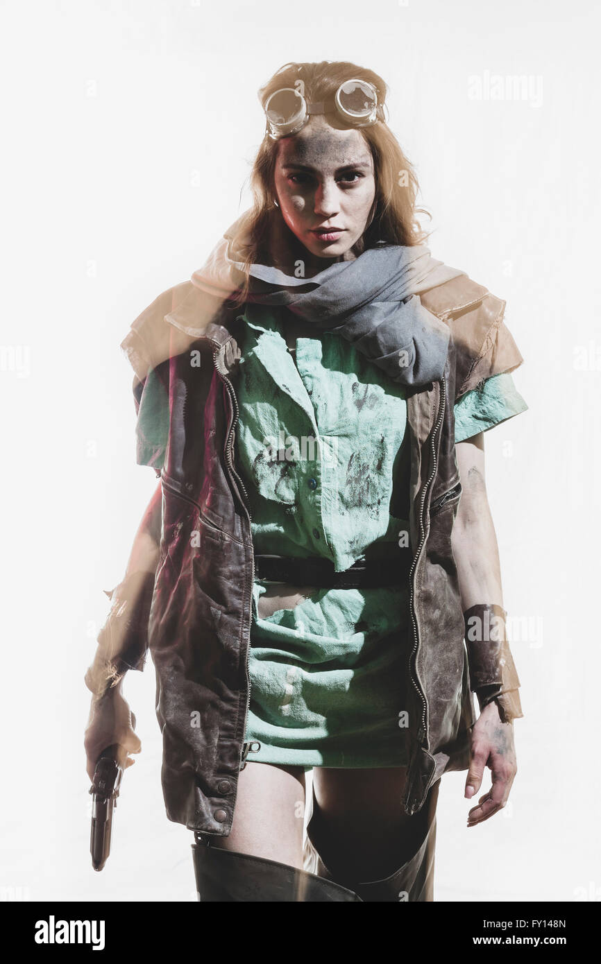 Woman dress gun hi-res stock photography and images - Alamy