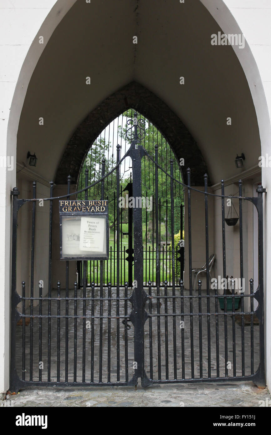 The entrance to Friar's Bush Graveyard on the Stranmillis Road in Belfast. Stock Photo