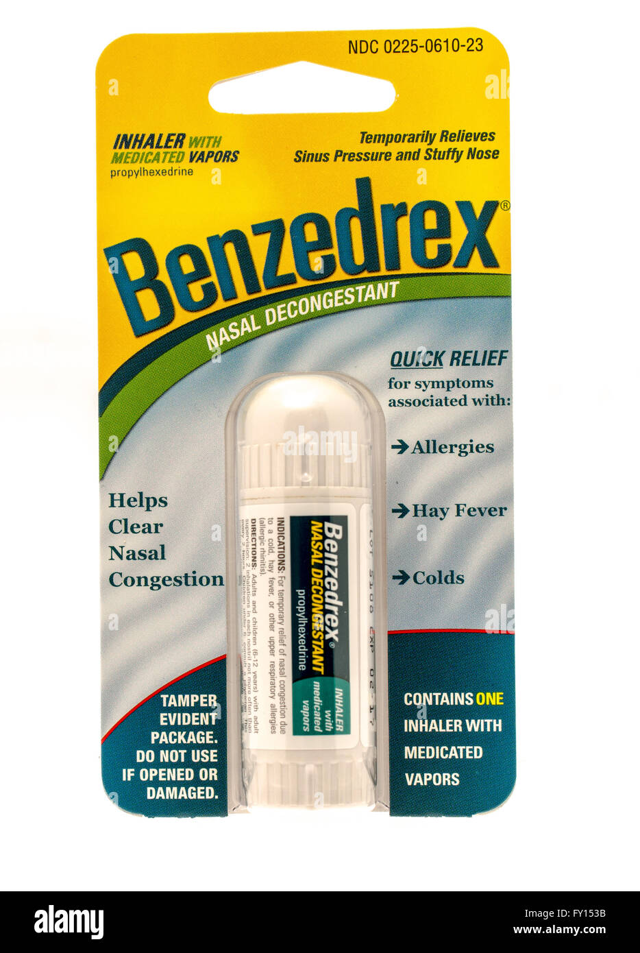 WI -1 Oct 2015: Package of Benzedrex nasal decongestant. 