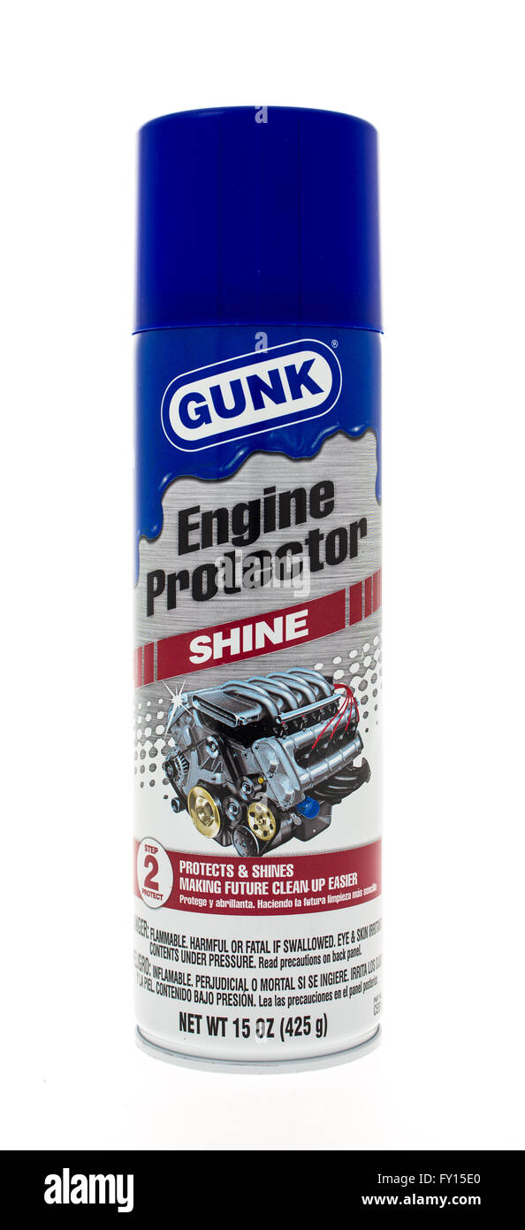 Winneconne, WI 25 April 2015 Spray can of Gunk engine protector to
