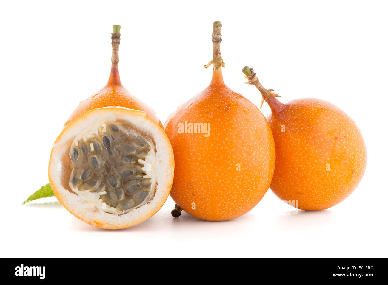 Passion fruit maracuja granadilla on white background Stock Photo - Alamy