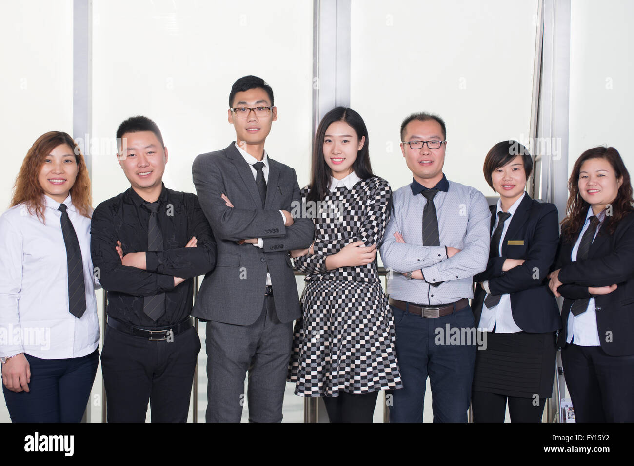 Group of smiling business people. Business team. Stock Photo