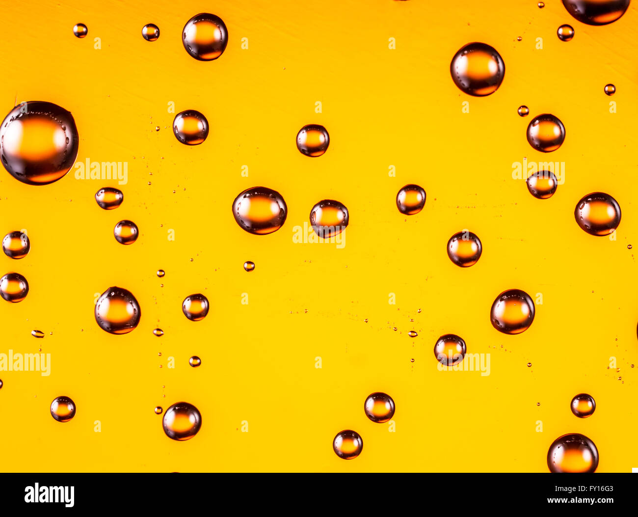 Water drops on glass of beer. Close up. Stock Photo