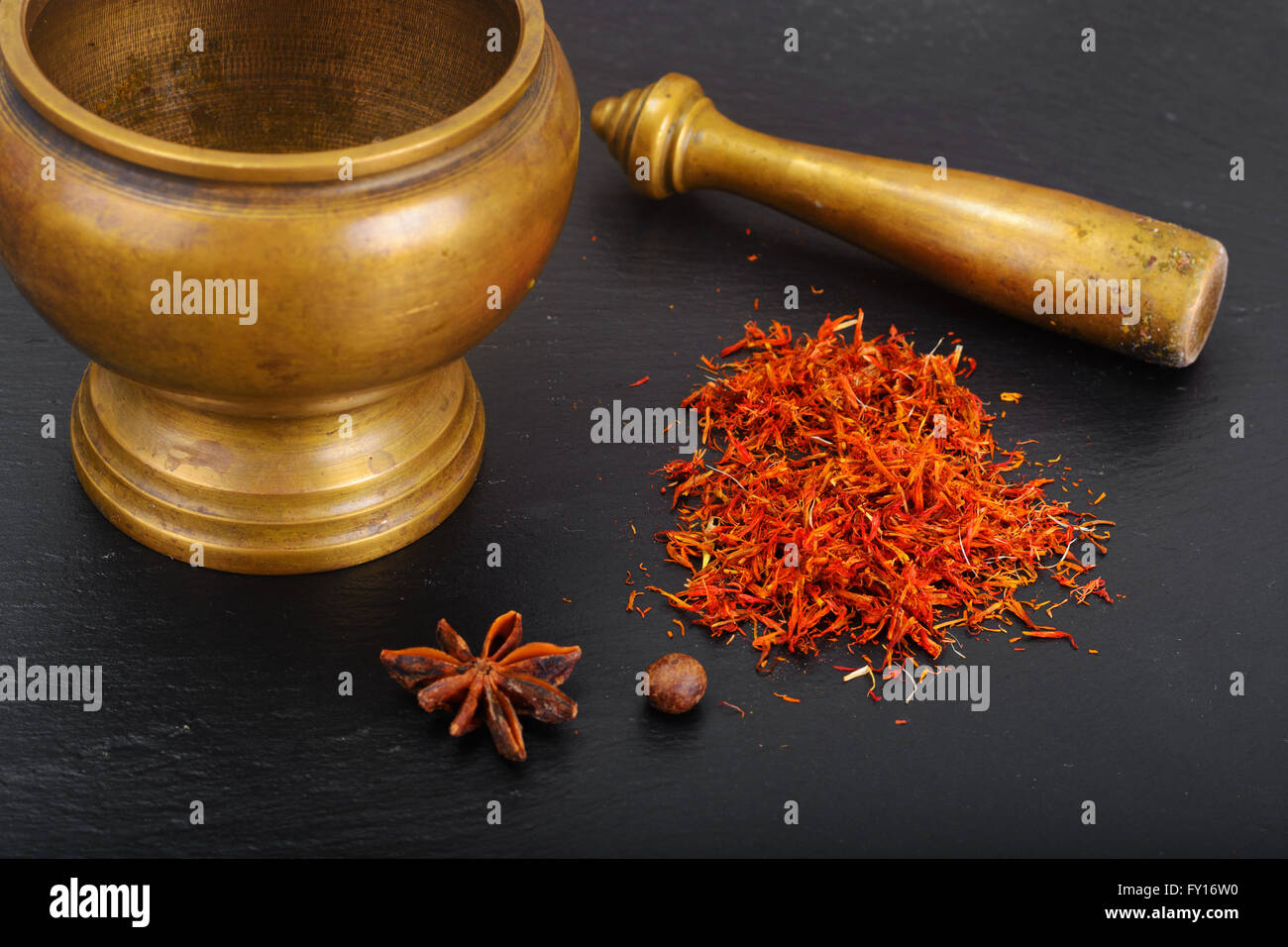 Seasoning for cooking healthy food Saffron Stock Photo Alamy
