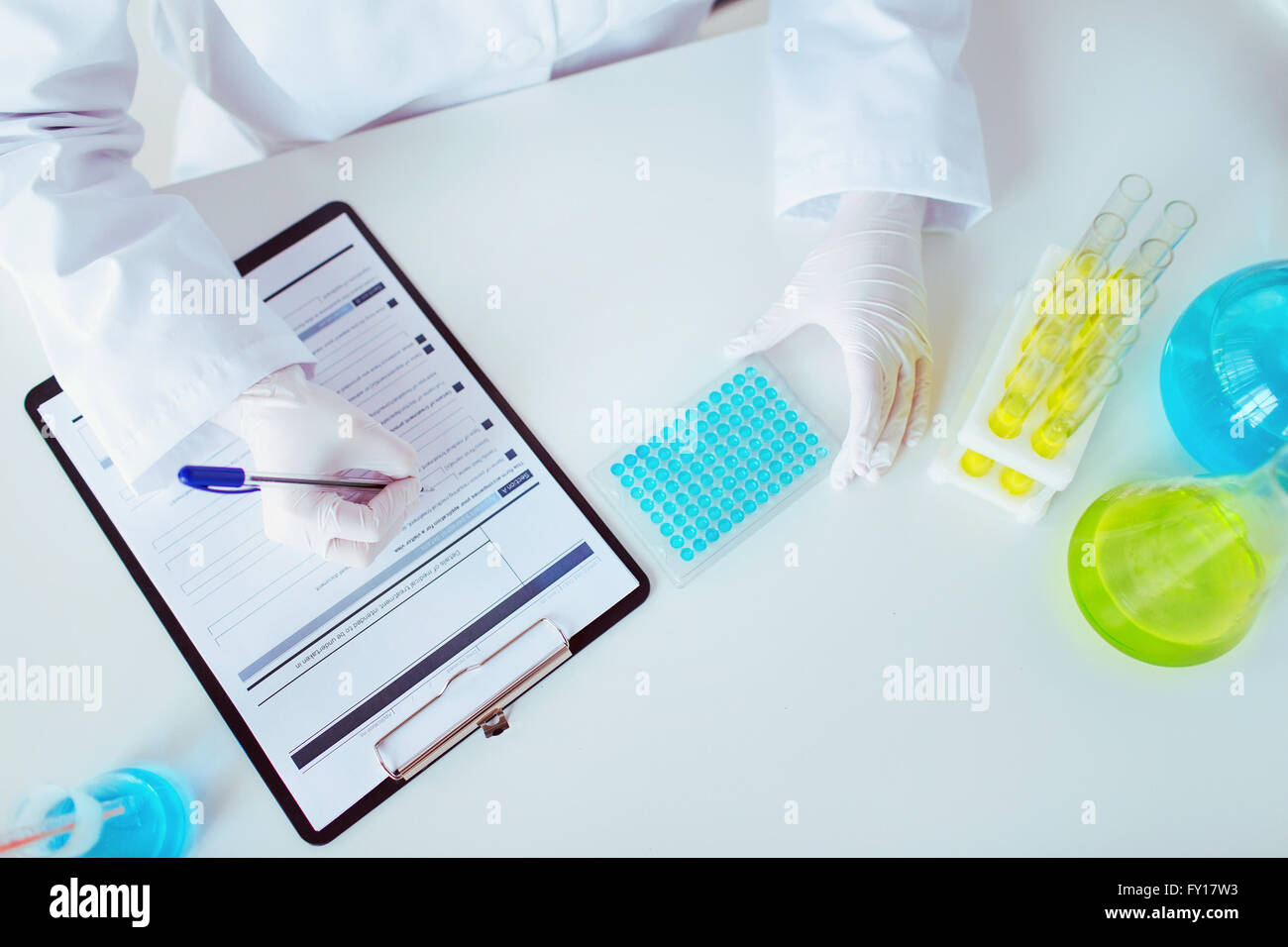 Close up scientist making research hi-res stock photography and images ...