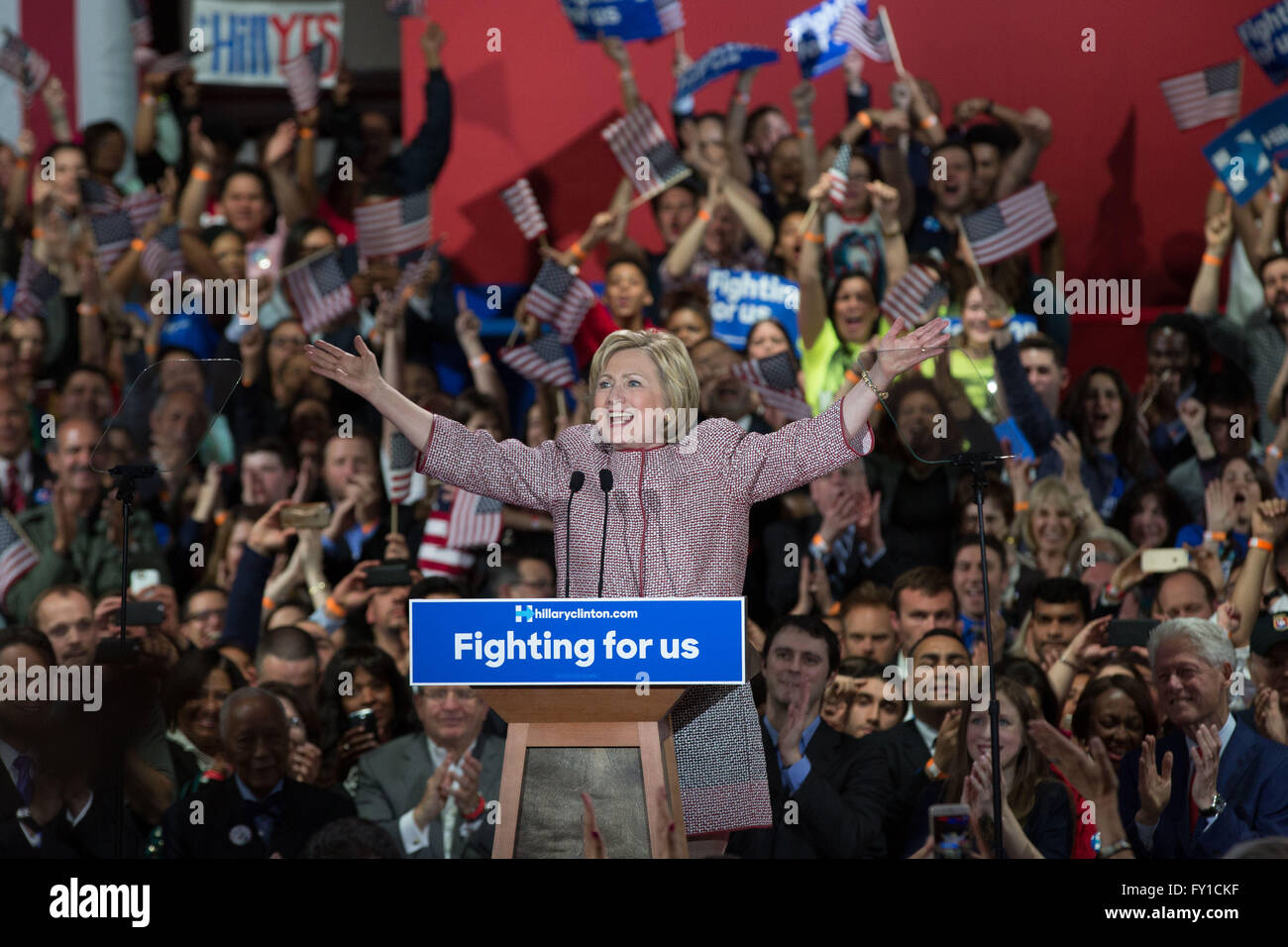 New York, USA. 19th April, 2016. HILLARY CLINTON at the Hillary for New ...