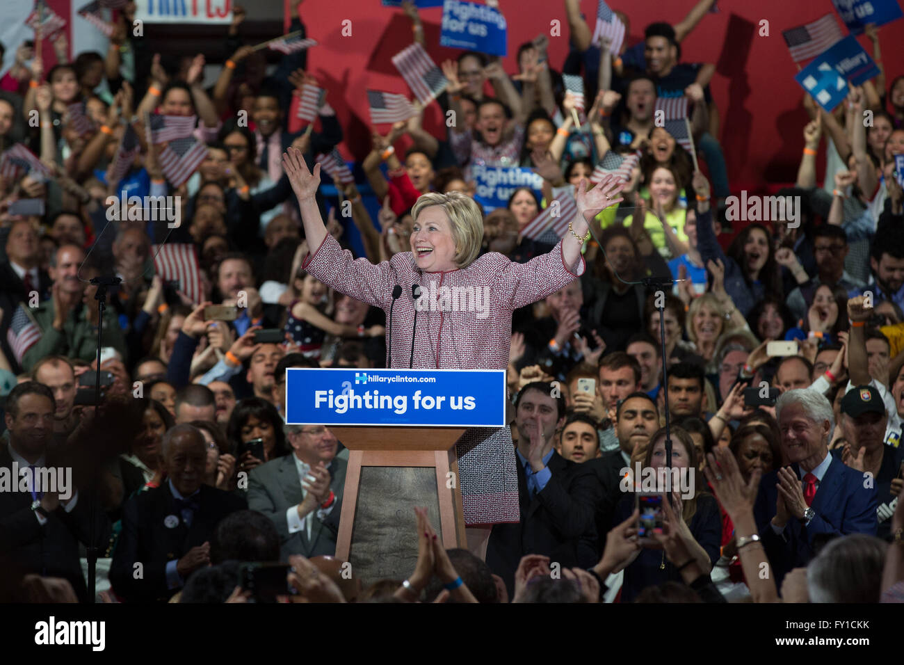 New York, USA. 19th April, 2016. HILLARY CLINTON at the Hillary for New ...