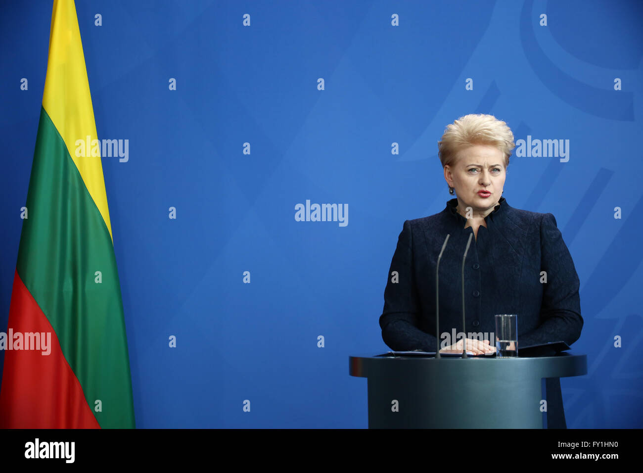 Berlin, Germany, 20th April, 2016. Lithuania´s President Dalia ...