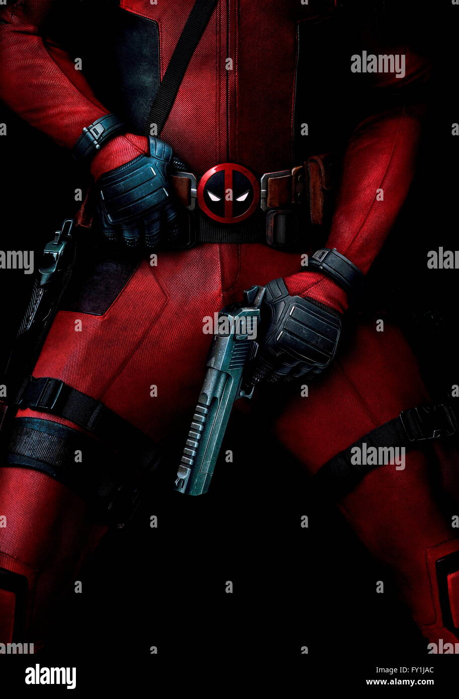 RELEASE DATE: February 12, 2016 TITLE: Deadpool STUDIO: Twentieth Century Fox Film DIRECTOR: Tim Miller PLOT: A former Special Forces operative turned mercenary is subjected to a rogue experiment that leaves him with accelerated healing powers, adopting the alter ego Deadpool PICTURED: Ryan Reynolds as Wade Wilson / Deadpool  (Credit Image: c Twentieth Century Fox Film/Entertainment Pictures/) Stock Photo