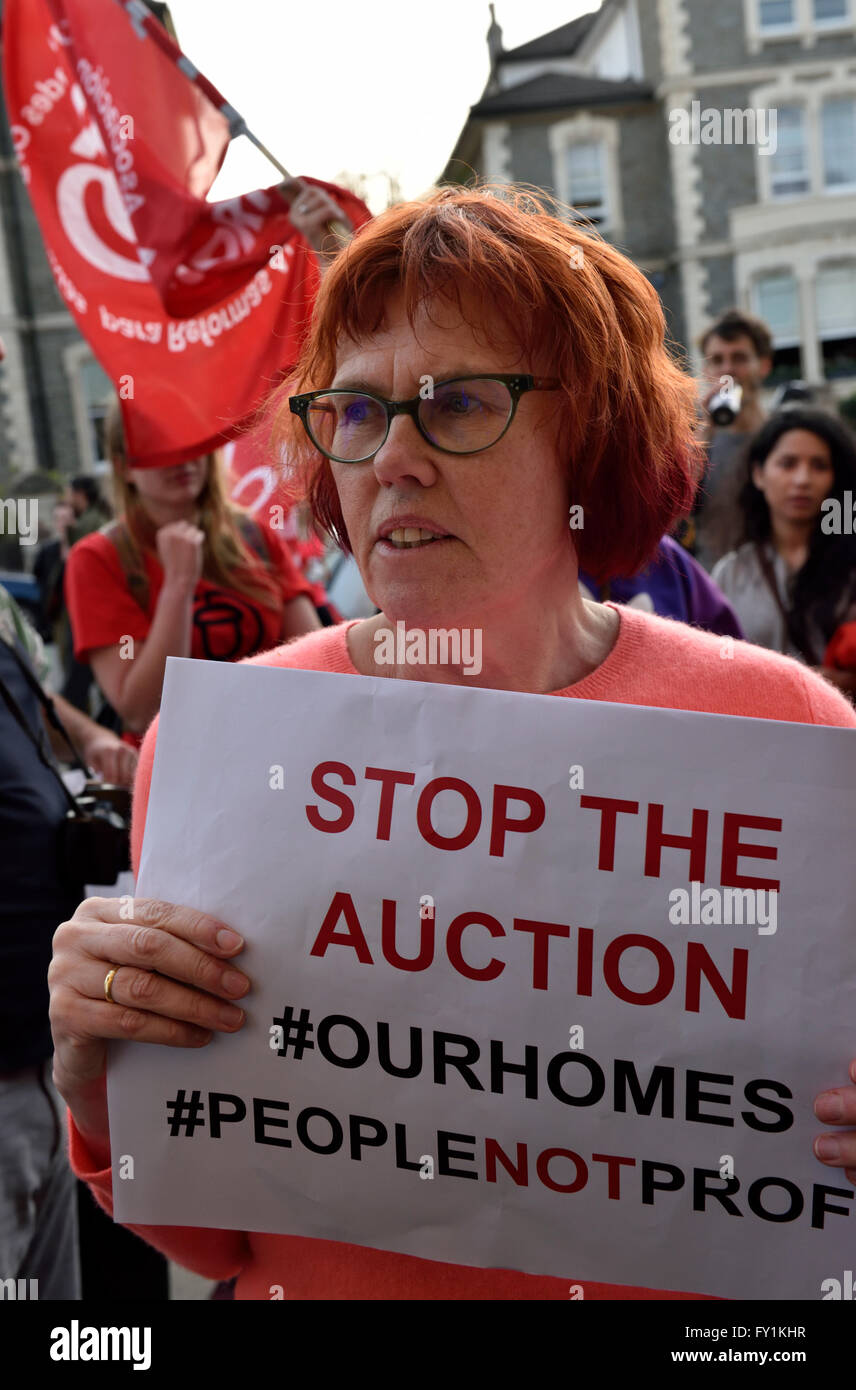 Bristol, UK. 20th Apr, 2016. Protest of Bristol Council Owned housing