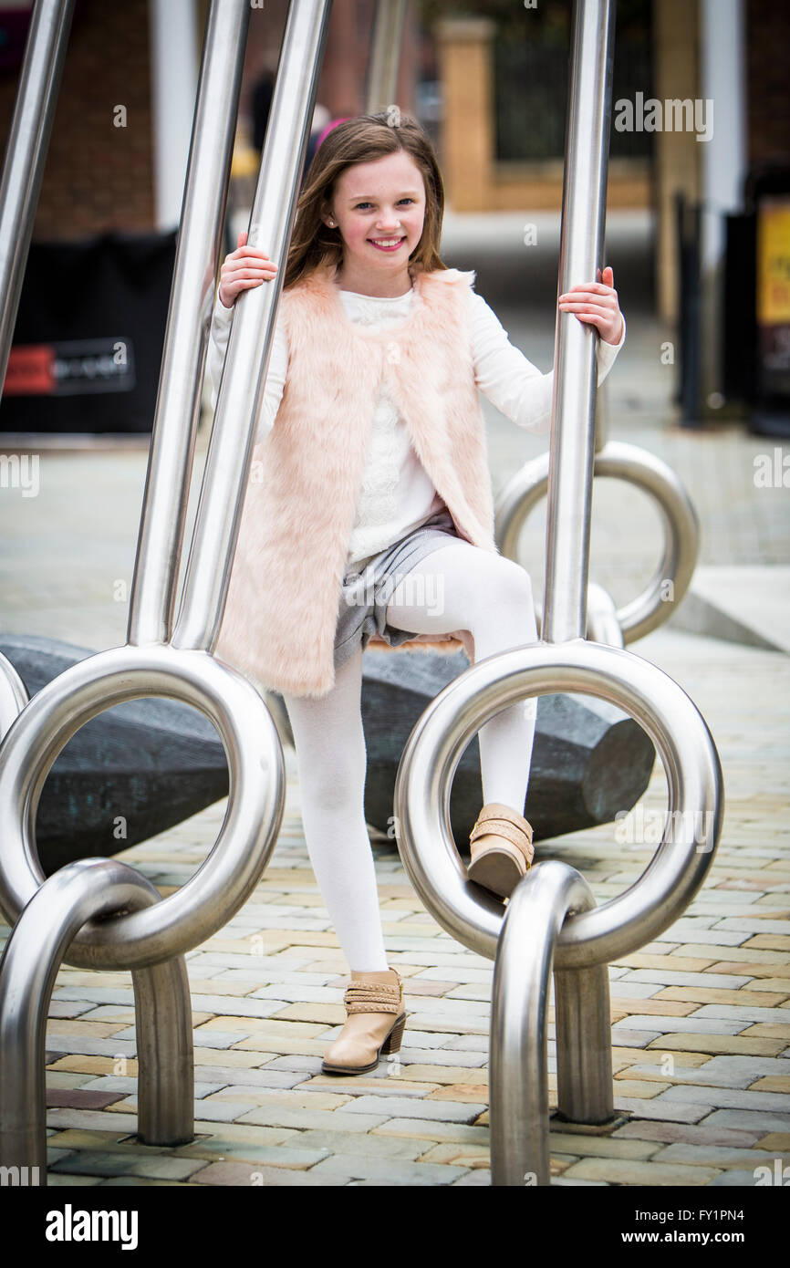 Leeds Pretty Young pretty Girl posing outdoors in an urban location, Leeds, West ...