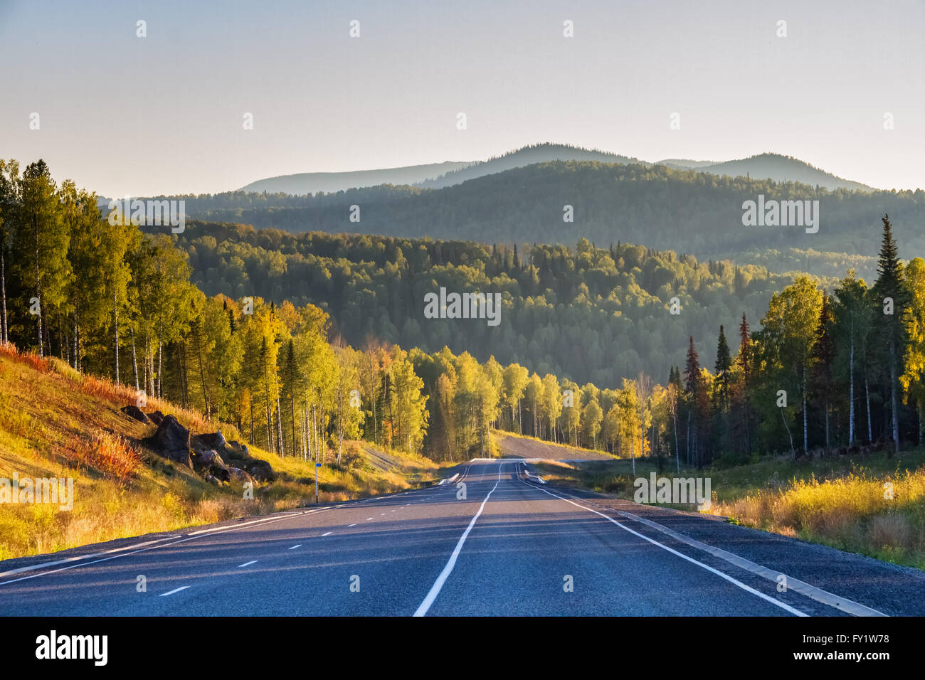 Road in colored mountain hi-res stock photography and images - Alamy