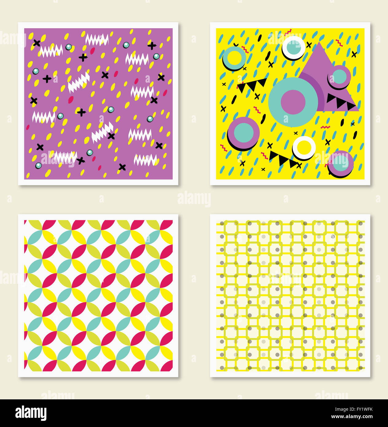 Various colorful geometrical designs hi-res stock photography and ...