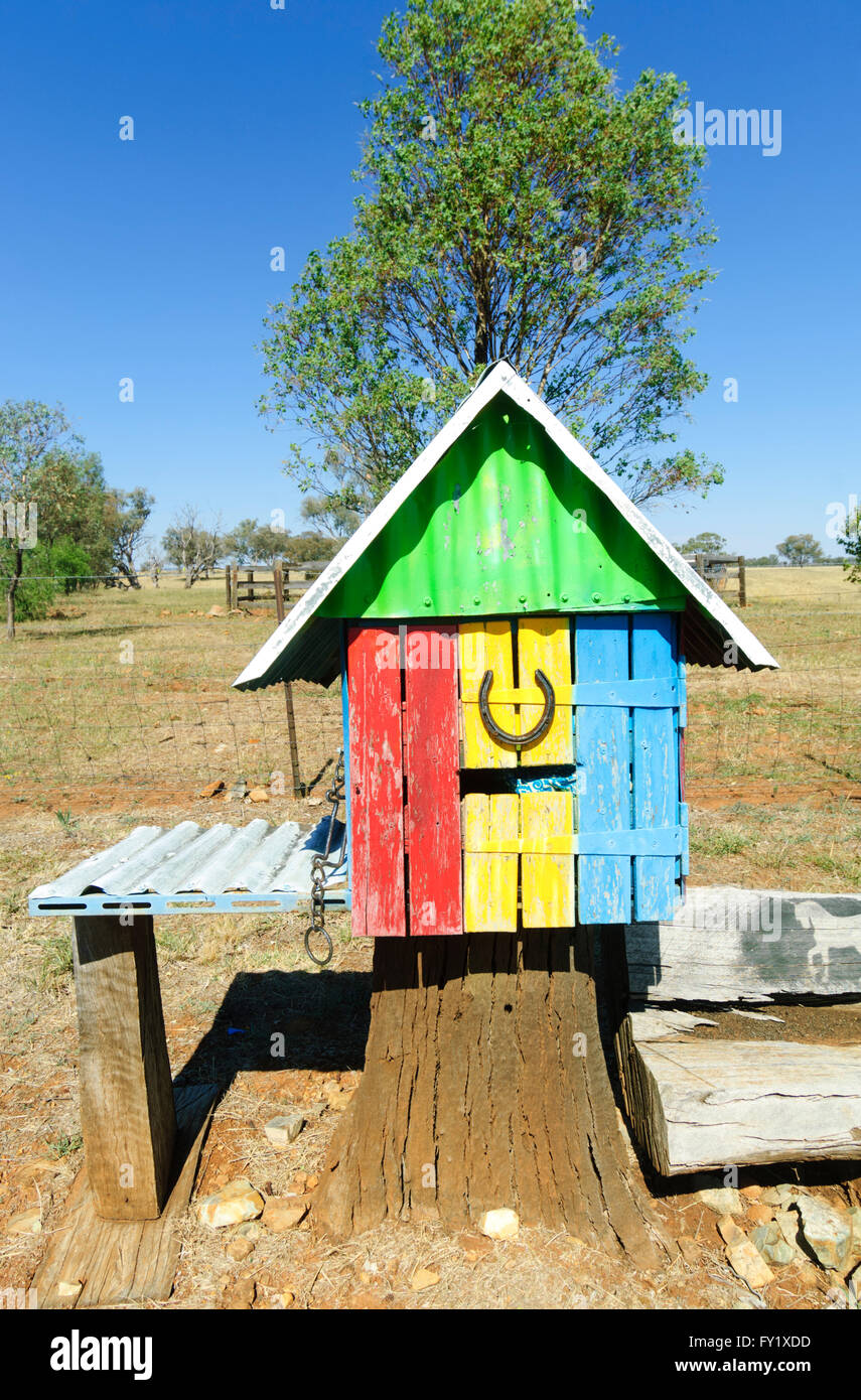 Colourful Letterbox of Yarraman Springs, Molong, New South Wales, Australia Stock Photo