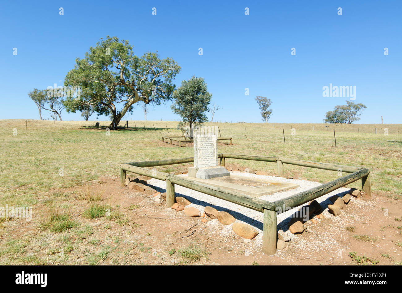 Aboriginal Guide Yuranigh's grave, near Molon, New South Wales, Australia Stock Photo