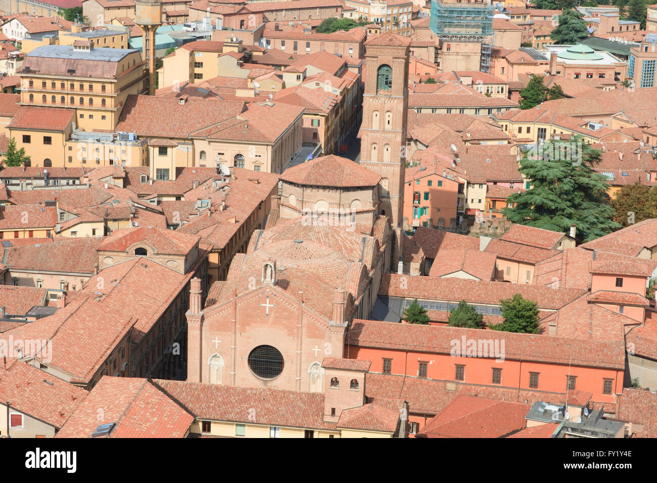 Basilica Di San Giacomo Maggiore As Seen From Asinelli One Of The Two Towers Of Bologna Stock Photo Alamy