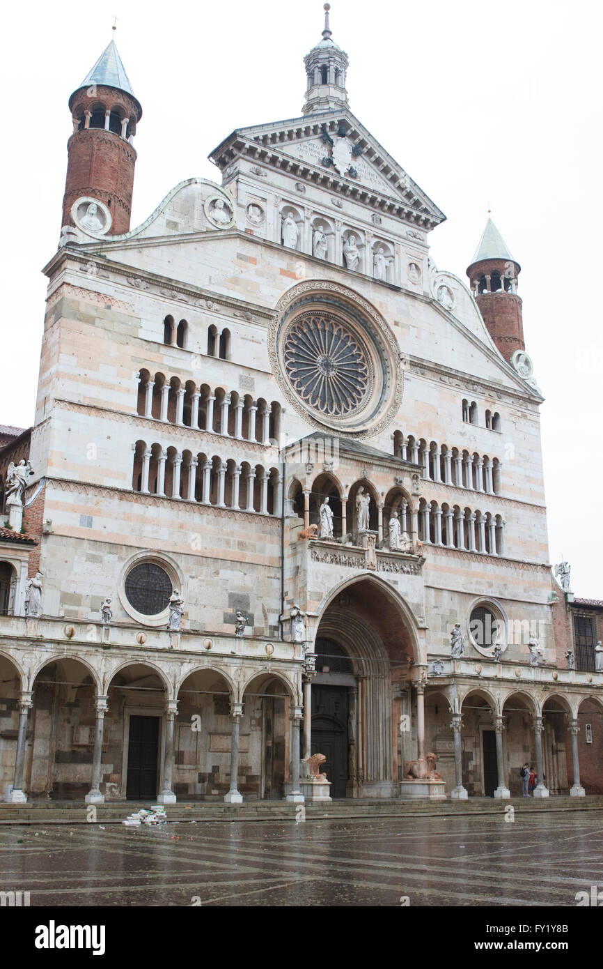 Cremona Cathedral / Duomo di Cremona / Cattedrale di Santa Maria Assunta, Cremona, Italy. Stock Photo