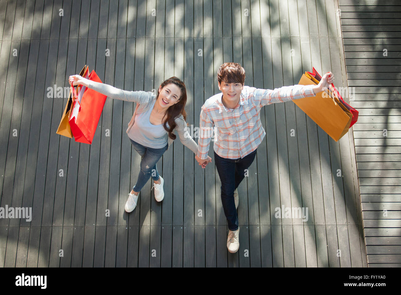 High angle people walking hi-res stock photography and images - Alamy