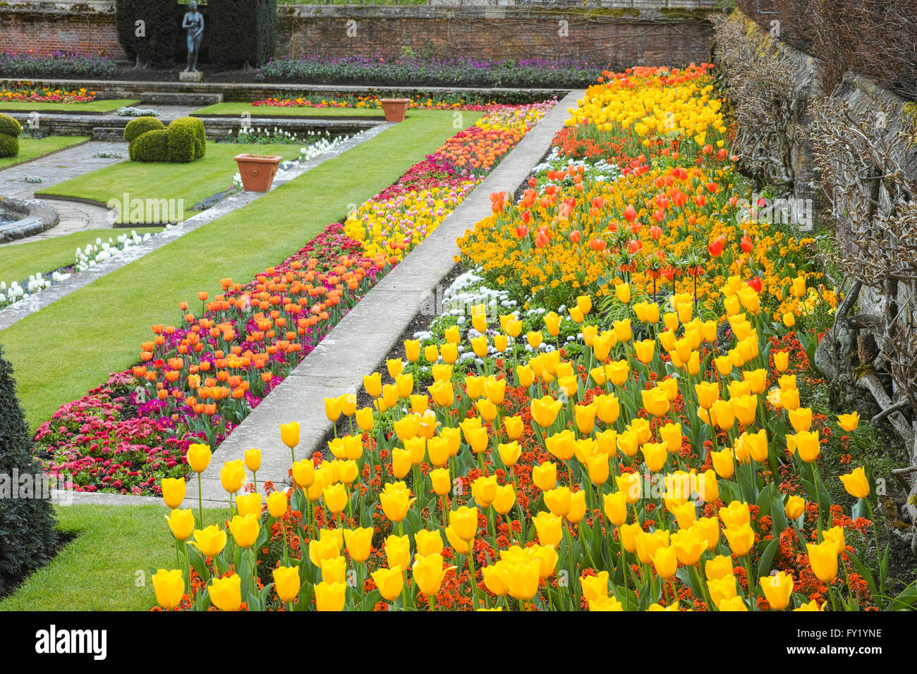 Pond gardens at Hampton Court, refurbished in 1515 by Cardinal Wolsey