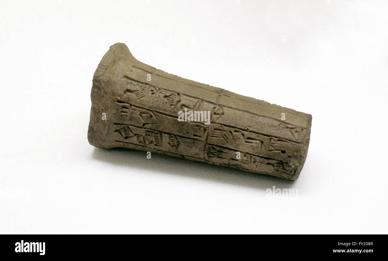 Sumer. Mesopotamia. Near East. Early Dynastic Period. Clay nail of ...