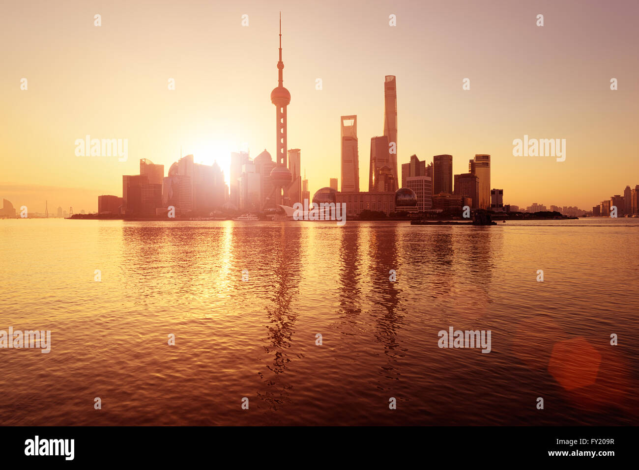 Shanghai pudong skyline sunrise hi-res stock photography and images - Alamy