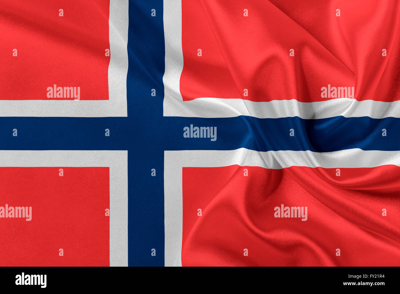 Flag of Norway waving in the wind Stock Photo - Alamy