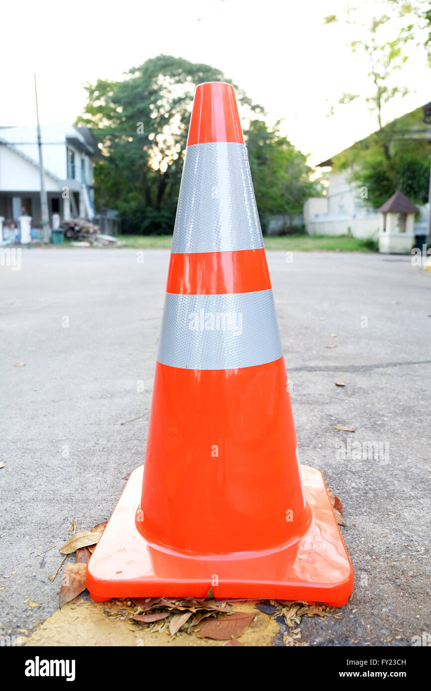 traffic cone on bitumen pavement Stock Photo Alamy