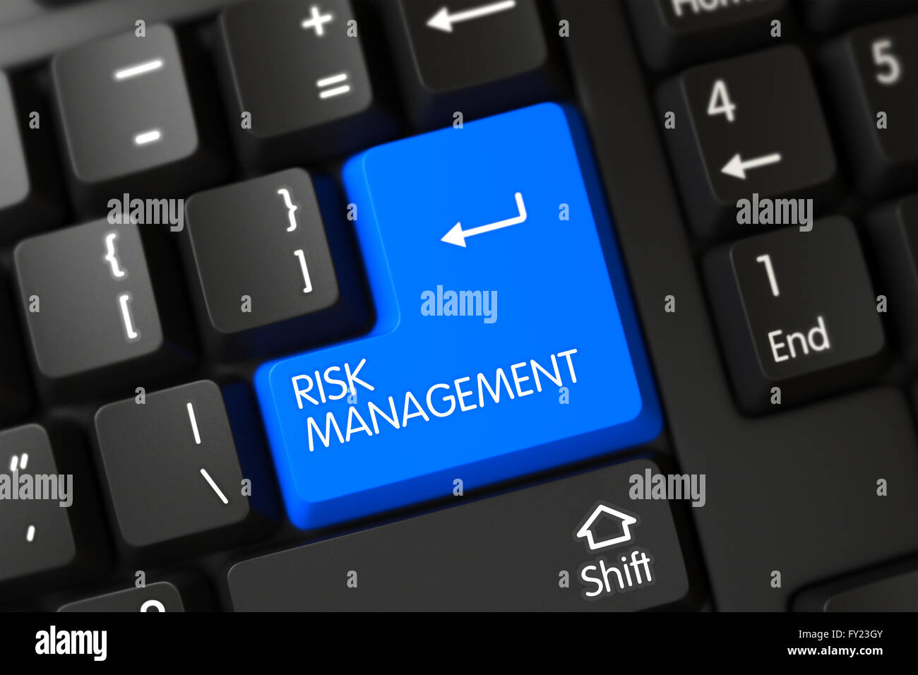 Risk Management Keypad Stock Photo - Alamy