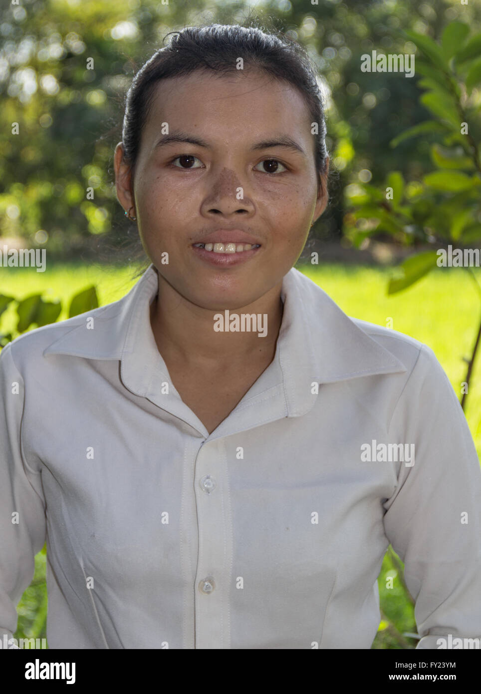A Young Cambodian Woman Stock Photo