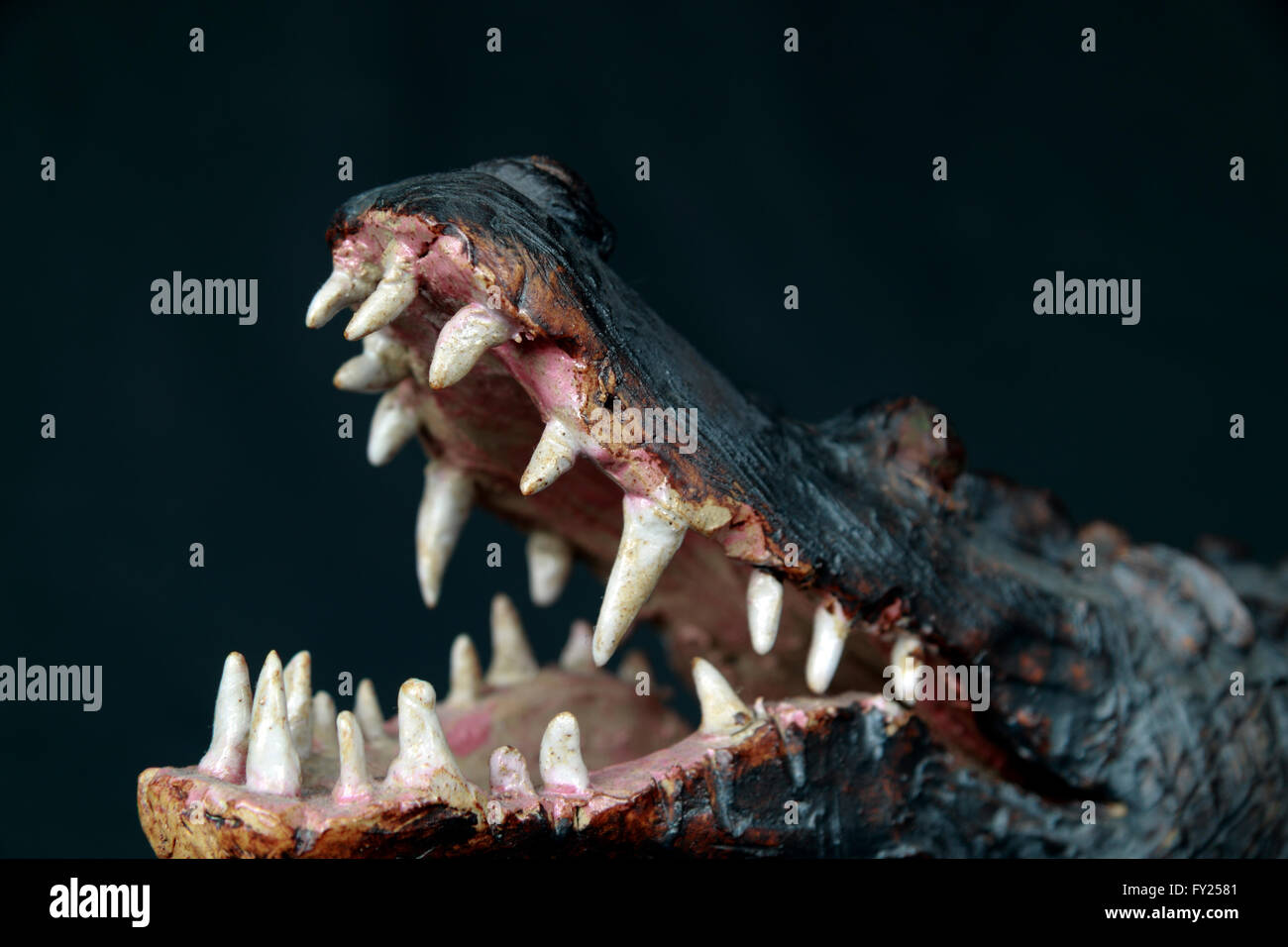 Ceramic alligator pottery sculpture Stock Photo - Alamy