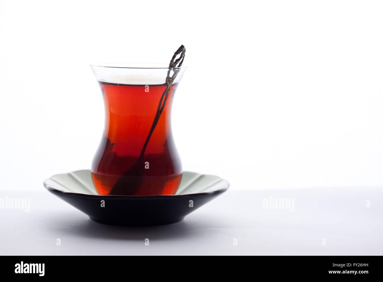 a glass of Turkish black tea Stock Photo Alamy