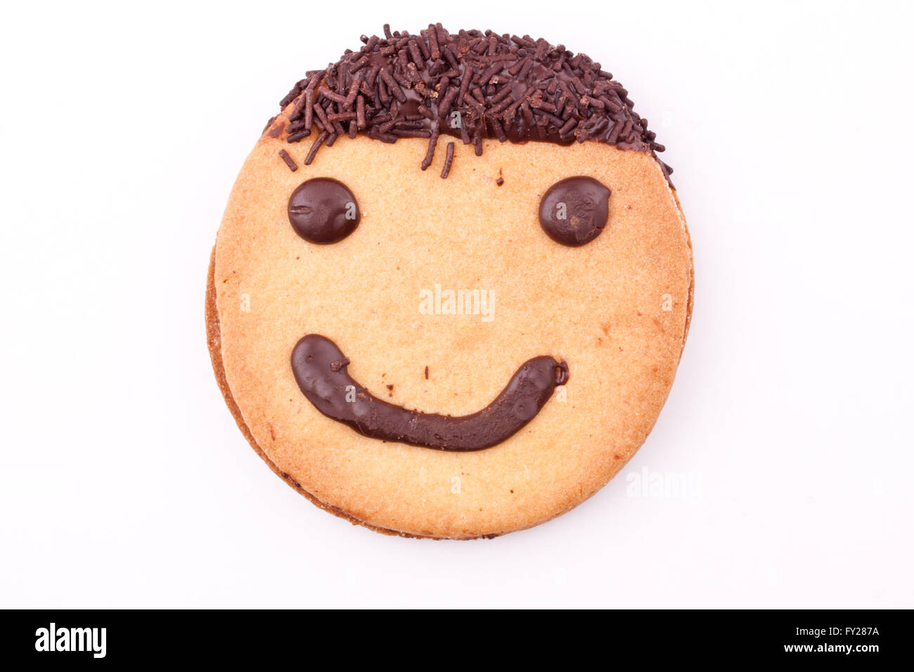 cookie with face shape Stock Photo Alamy